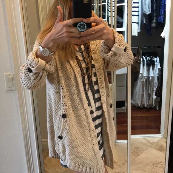 Anthropologie Sweaters - Anthropologie Angel of the North Cardigan Crochet